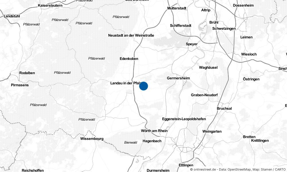 Karte: Wo liegt Offenbach an der Queich?