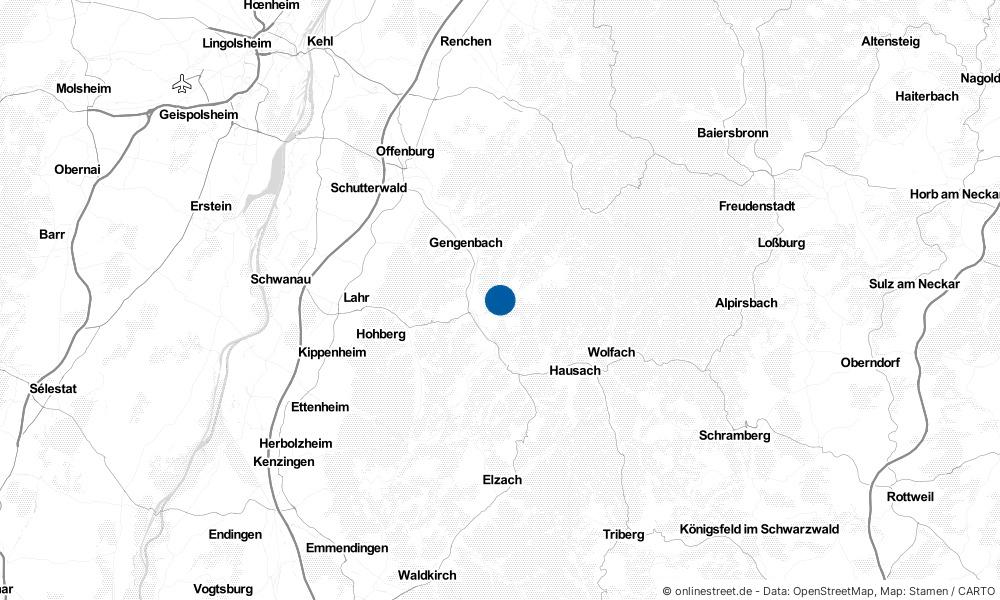 Karte: Wo liegt Zell am Harmersbach?