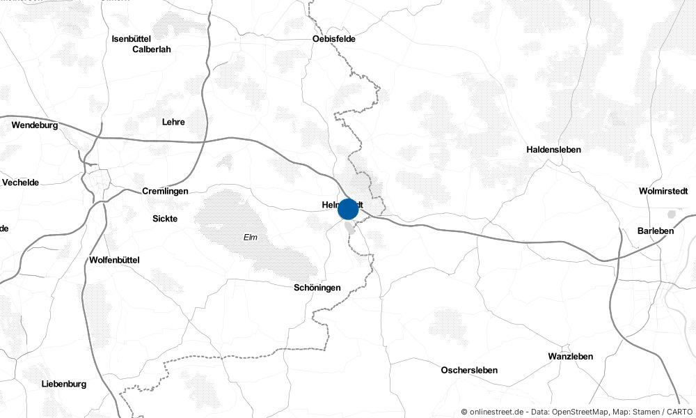 Karte: Wo liegt Helmstedt?