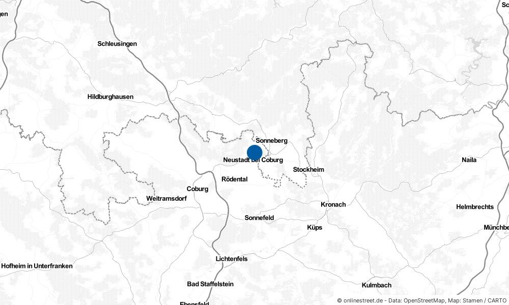 Karte: Wo liegt Neustadt bei Coburg?