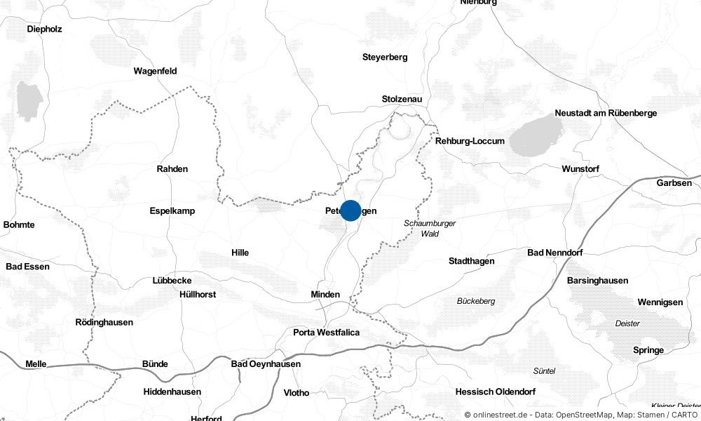 Karte: Wo liegt Petershagen?