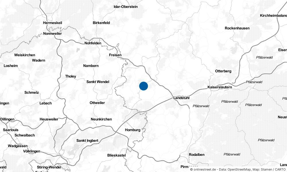 Karte: Wo liegt Steinbach am Glan?