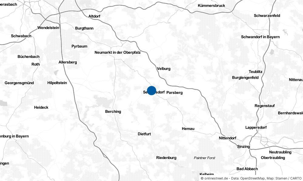 Karte: Wo liegt Seubersdorf in der Oberpfalz?