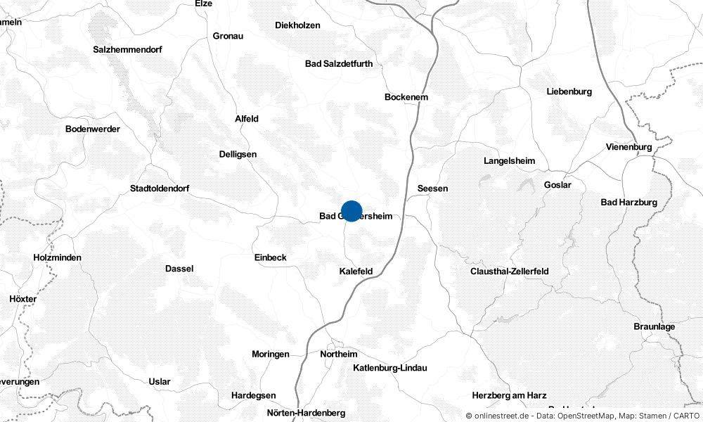 Karte: Wo liegt Bad Gandersheim?