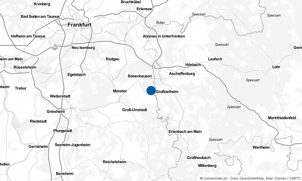 Karte: Wo liegt Schaafheim?