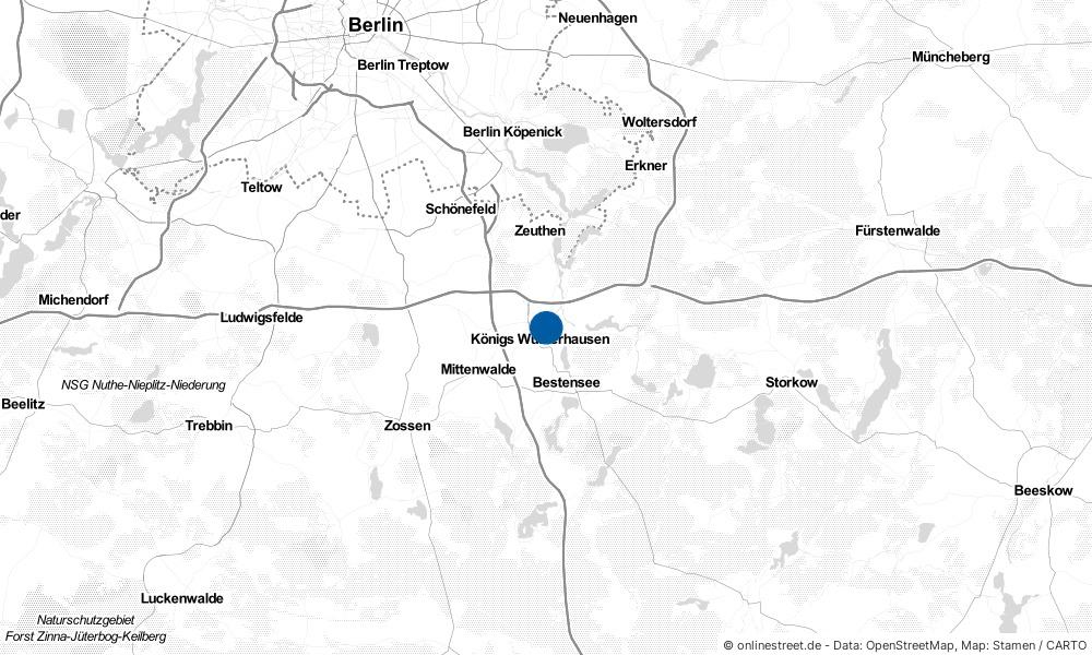 Karte: Wo liegt Königs Wusterhausen?