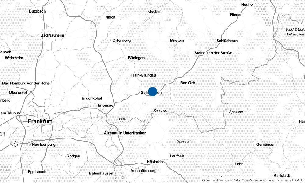 Karte: Wo liegt Gelnhausen?