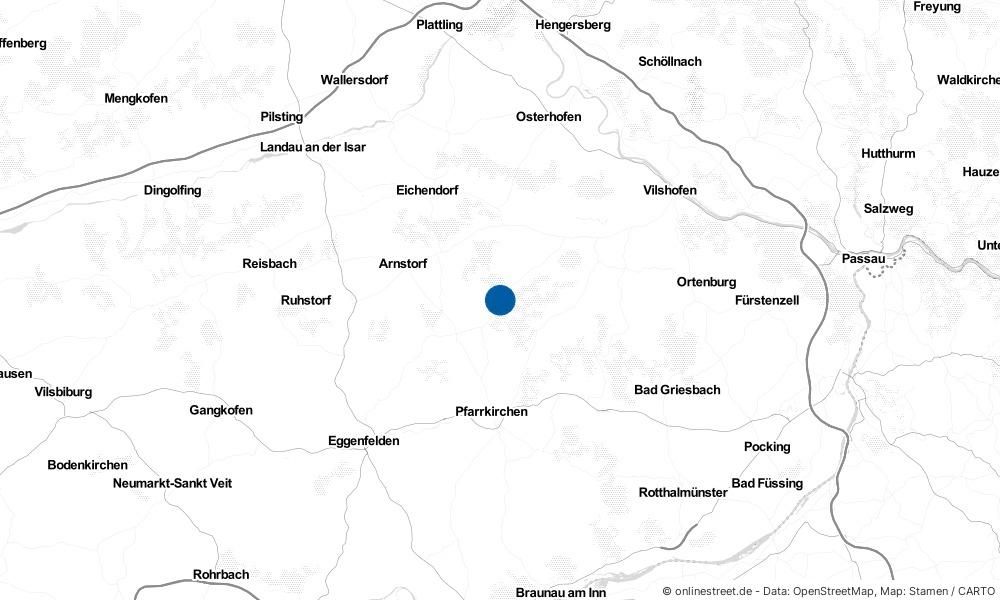 Karte: Wo liegt Johanniskirchen?