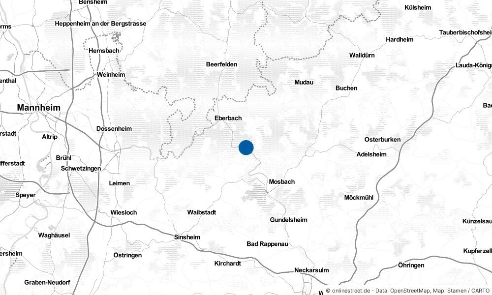 Karte: Wo liegt Zwingenberg?