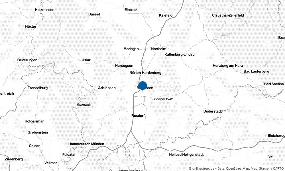 Karte: Wo liegt Bovenden?