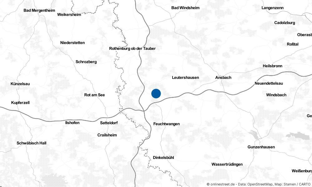 Karte: Wo liegt Dombühl?