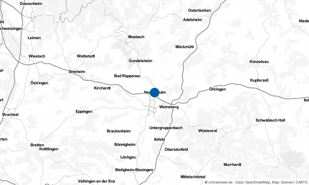 Karte: Wo liegt Neckarsulm?