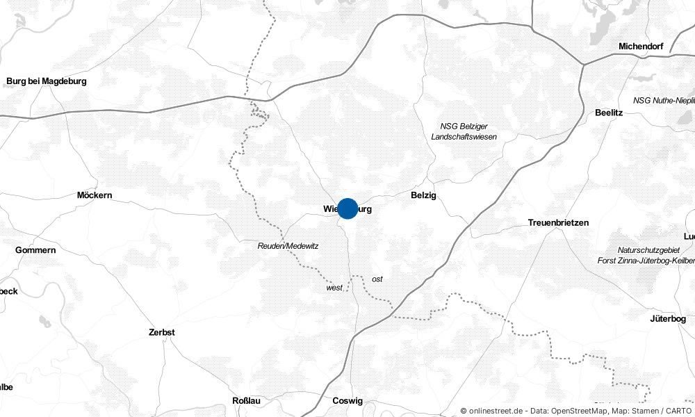 Karte: Wo liegt Wiesenburg?