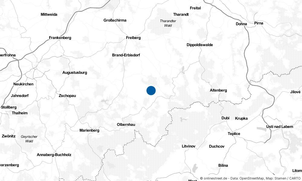 Karte: Wo liegt Dorfchemnitz bei Sayda?