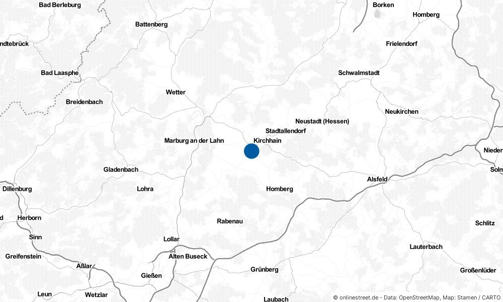 Karte: Wo liegt Amöneburg?