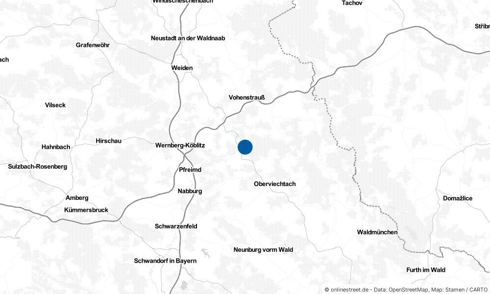 Karte: Wo liegt Tännesberg?