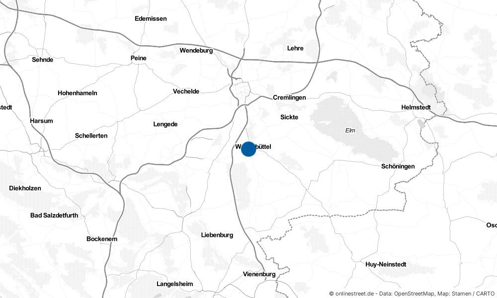 Karte: Wo liegt Wolfenbüttel?