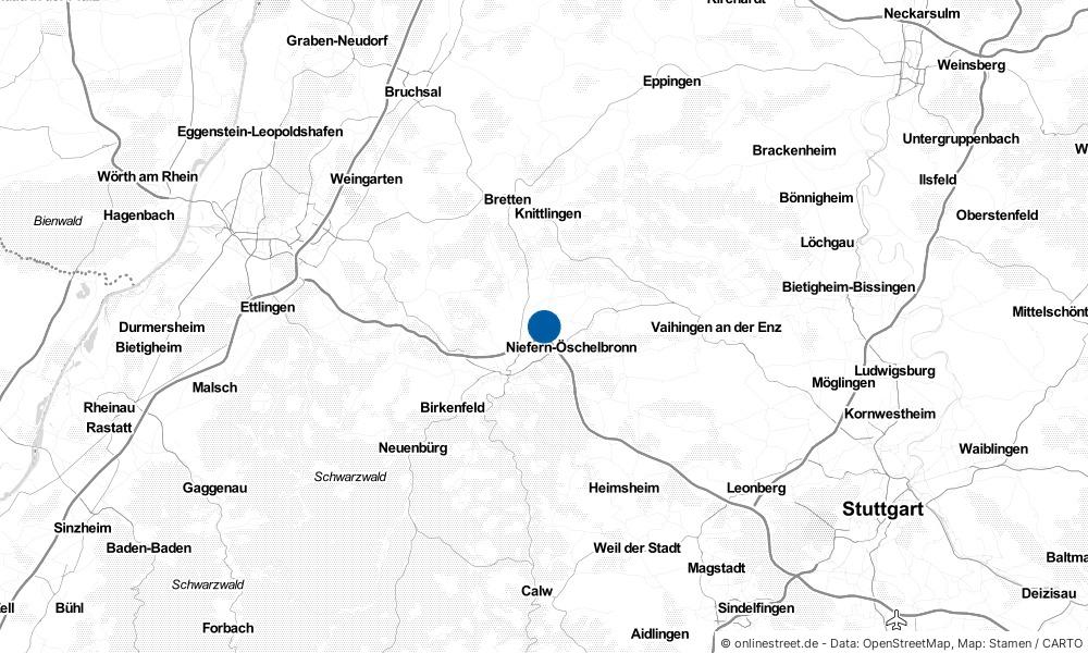 Karte: Wo liegt Kieselbronn?