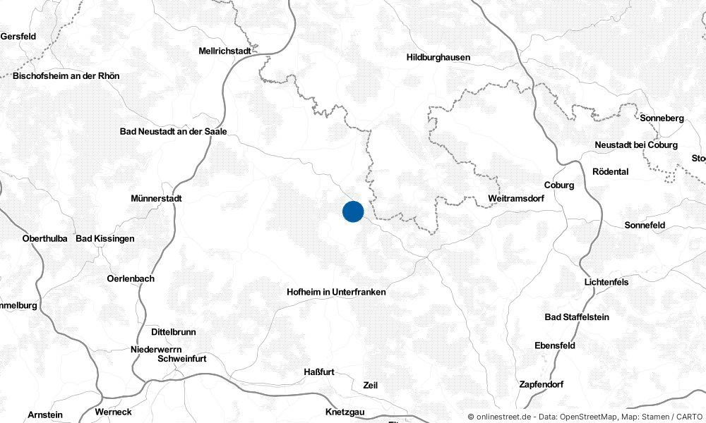 Karte: Wo liegt Sulzdorf an der Lederhecke?