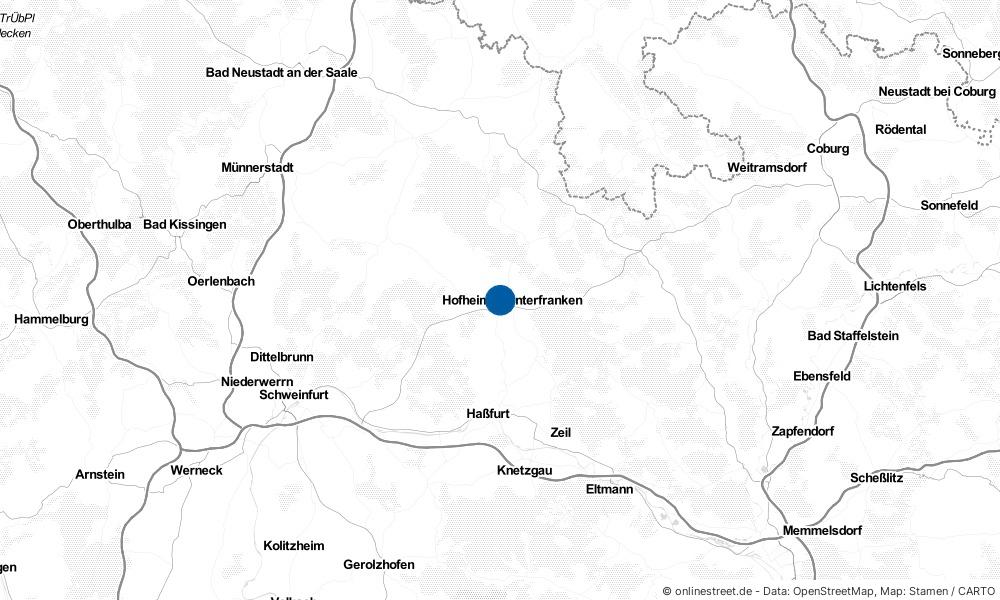 Karte: Wo liegt Hofheim in Unterfranken?