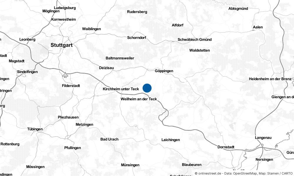 Karte: Wo liegt Zell unter Aichelberg?