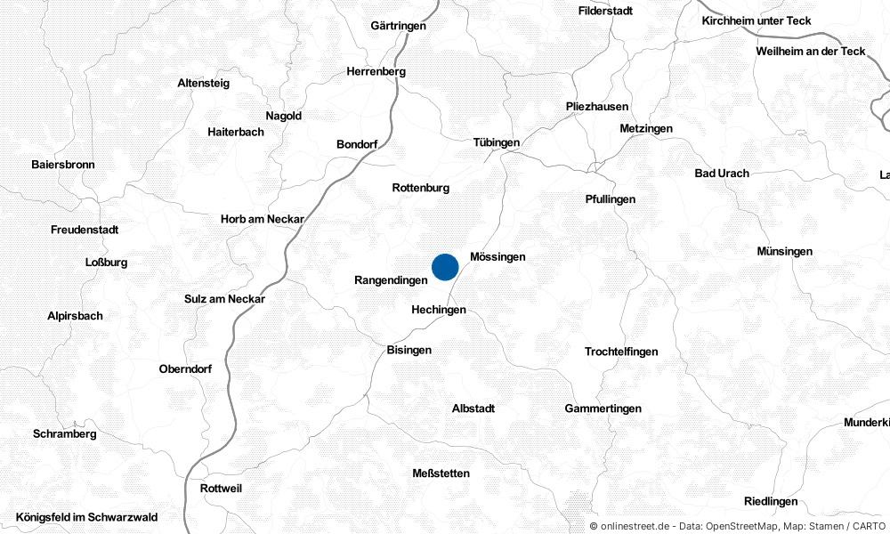 Karte: Wo liegt Bodelshausen?