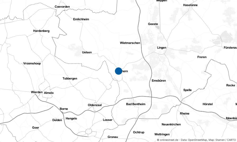 Karte: Wo liegt Nordhorn?