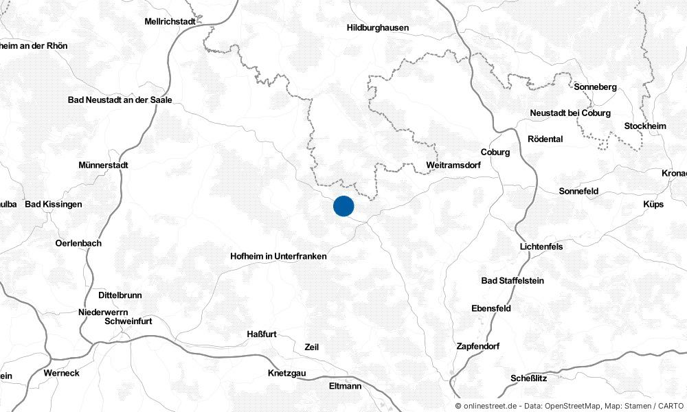 Karte: Wo liegt Maroldsweisach?
