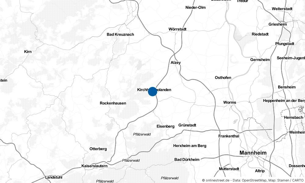 Karte: Wo liegt Kirchheimbolanden?