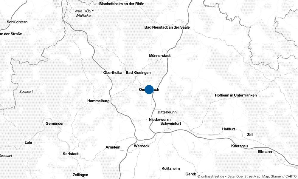 Karte: Wo liegt Oerlenbach?
