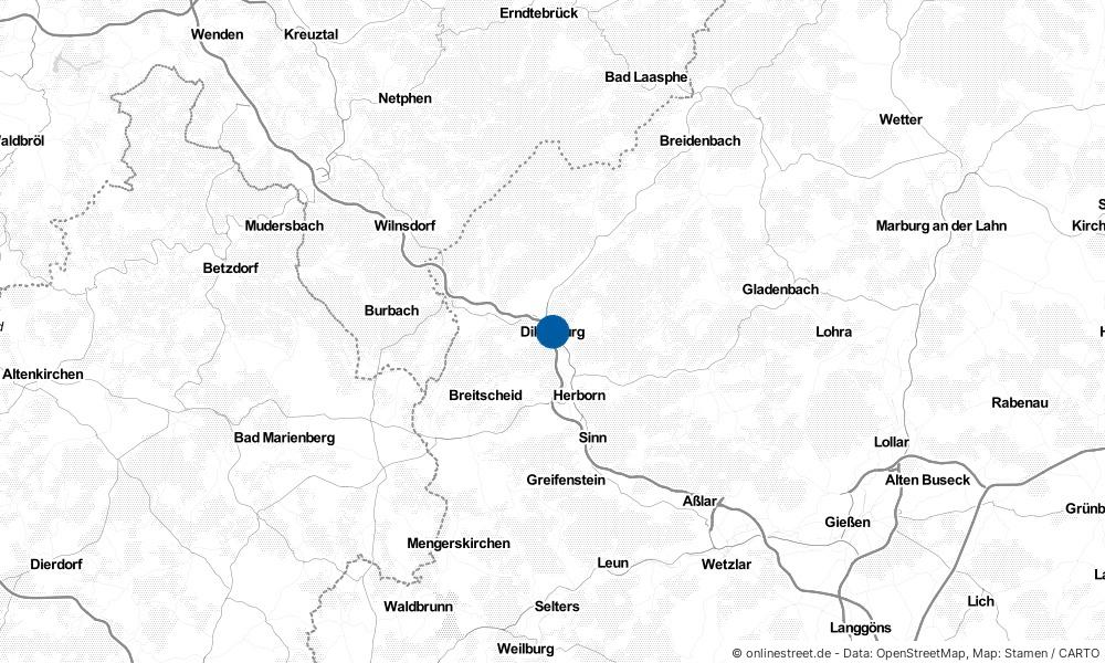 Karte: Wo liegt Dillenburg?