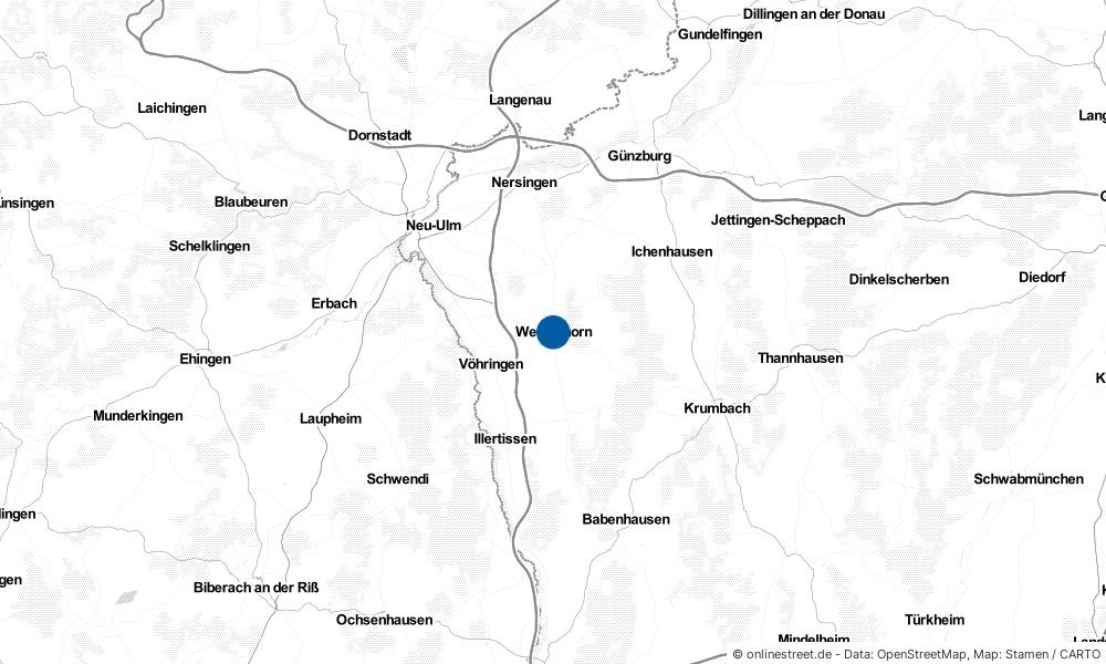Karte: Wo liegt Weißenhorn?
