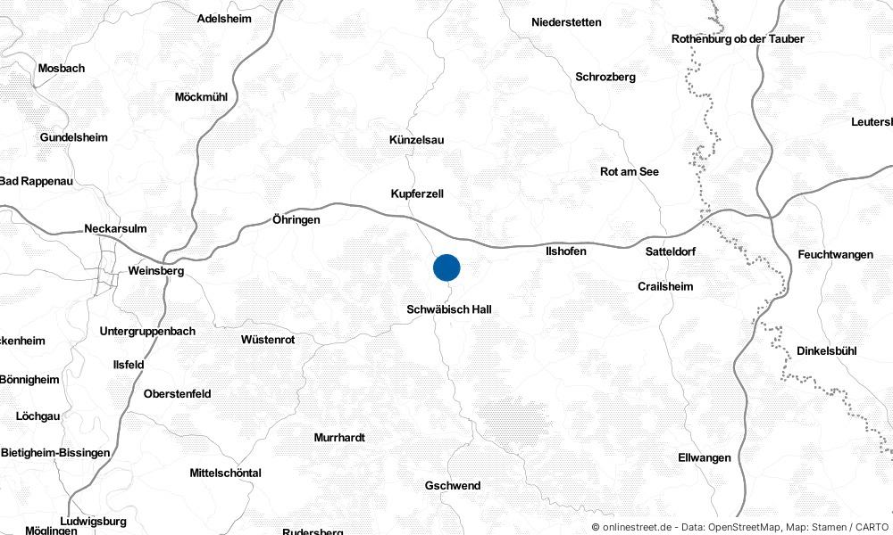 Karte: Wo liegt Untermünkheim?