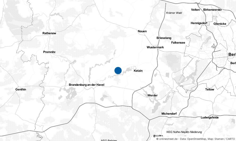 Karte: Wo liegt Roskow?
