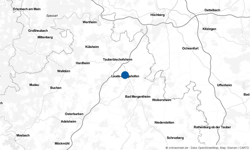 Karte: Wo liegt Lauda-Königshofen?