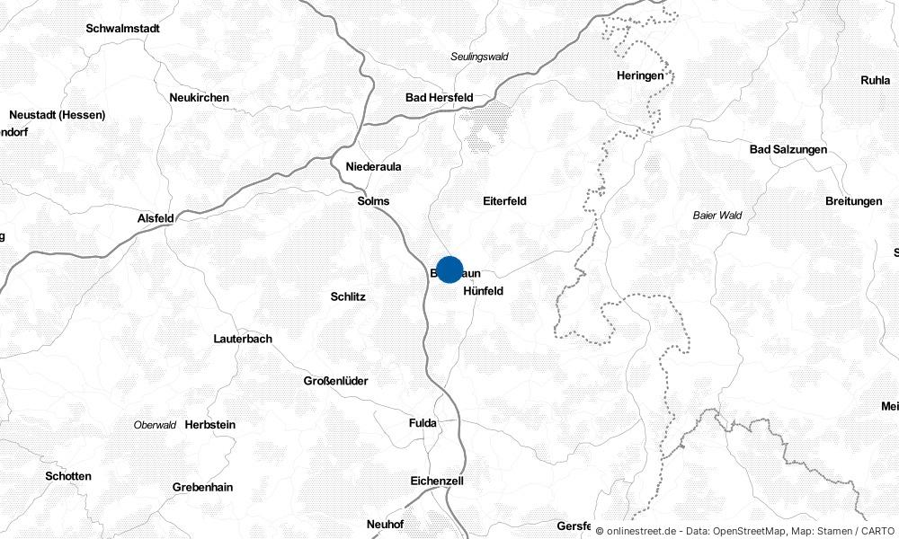 Karte: Wo liegt Burghaun?