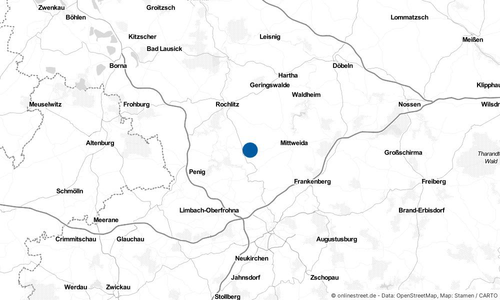 Karte: Wo liegt Königshain-Wiederau?