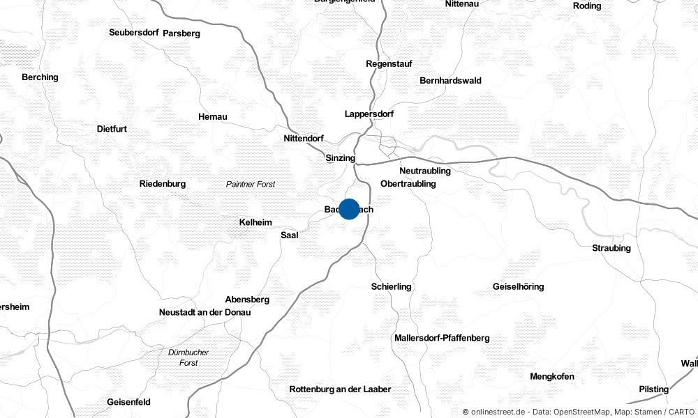 Karte: Wo liegt Bad Abbach?