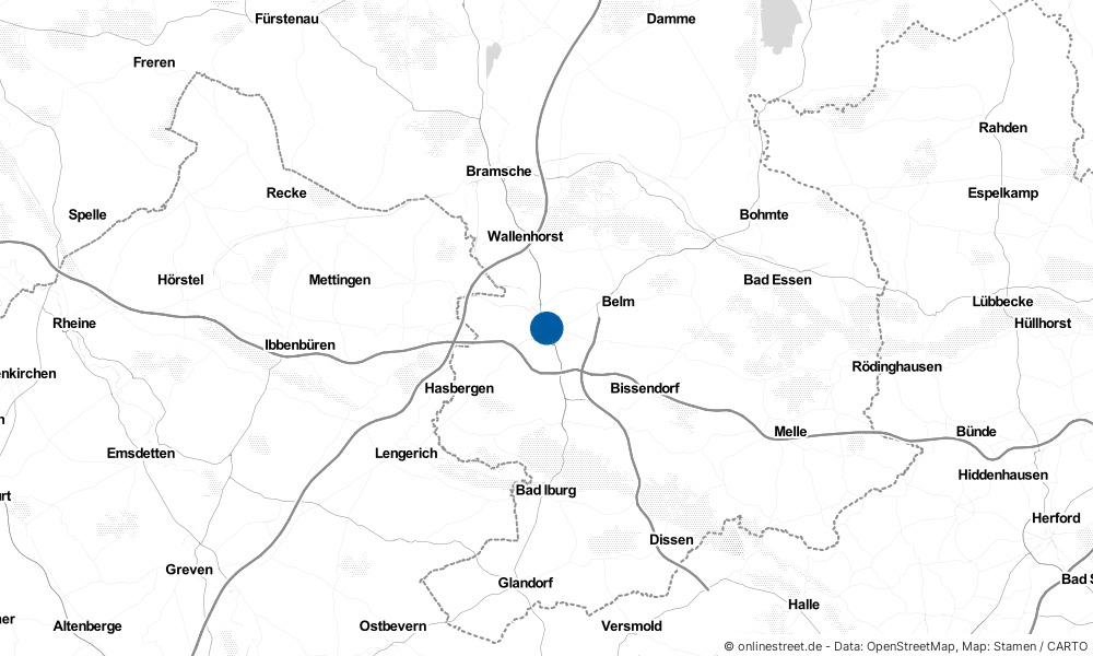 Karte: Wo liegt Osnabrück?