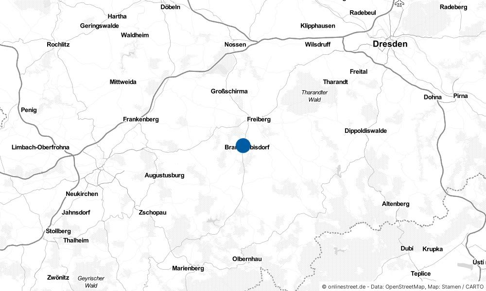 Karte: Wo liegt Brand-Erbisdorf?