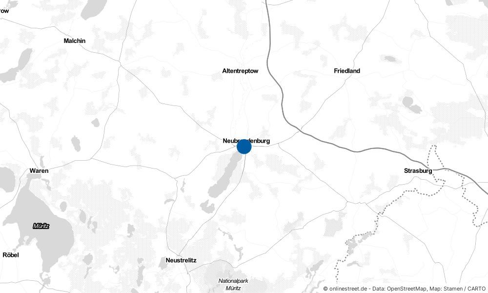 Karte: Wo liegt Neubrandenburg?