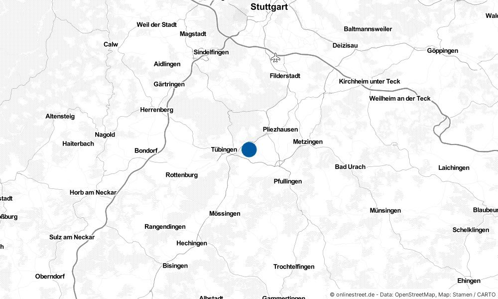 Karte: Wo liegt Kusterdingen?