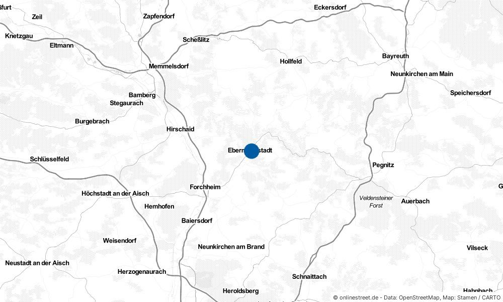 Karte: Wo liegt Ebermannstadt?