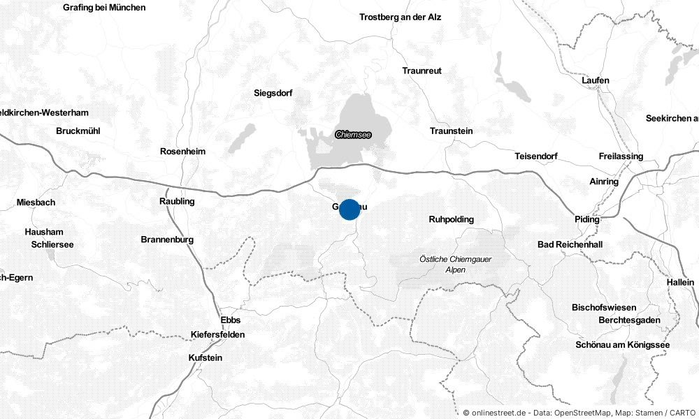 Karte: Wo liegt Grassau?
