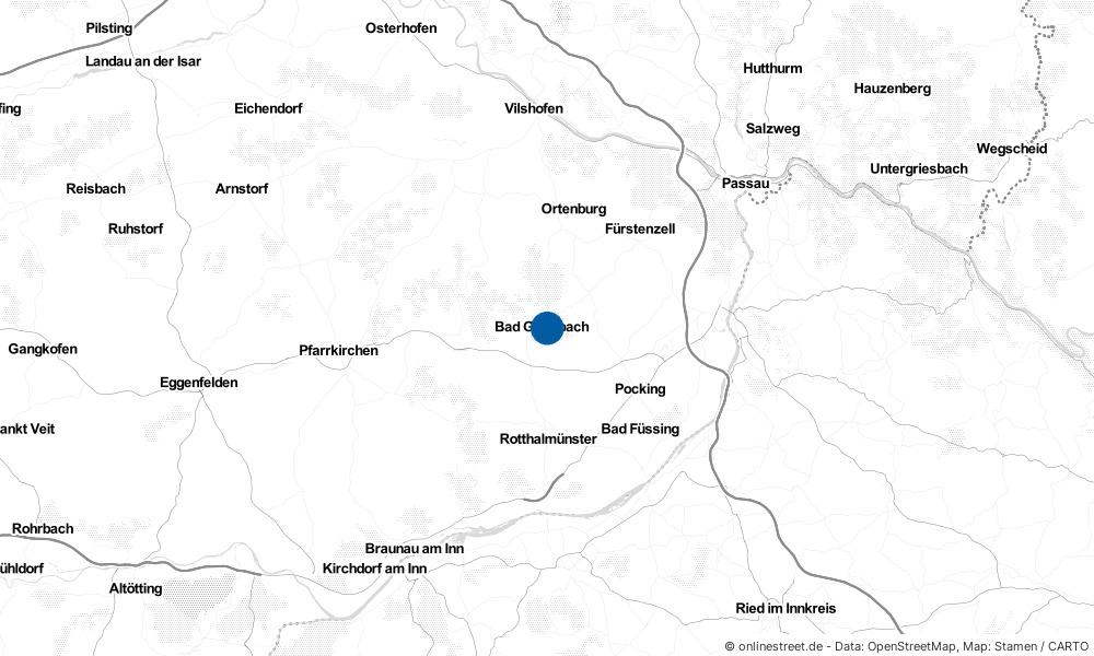 Karte: Wo liegt Bad Griesbach im Rottal?