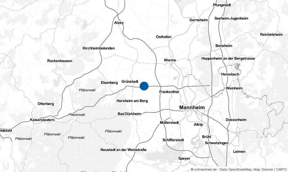 Karte: Wo liegt Laumersheim?