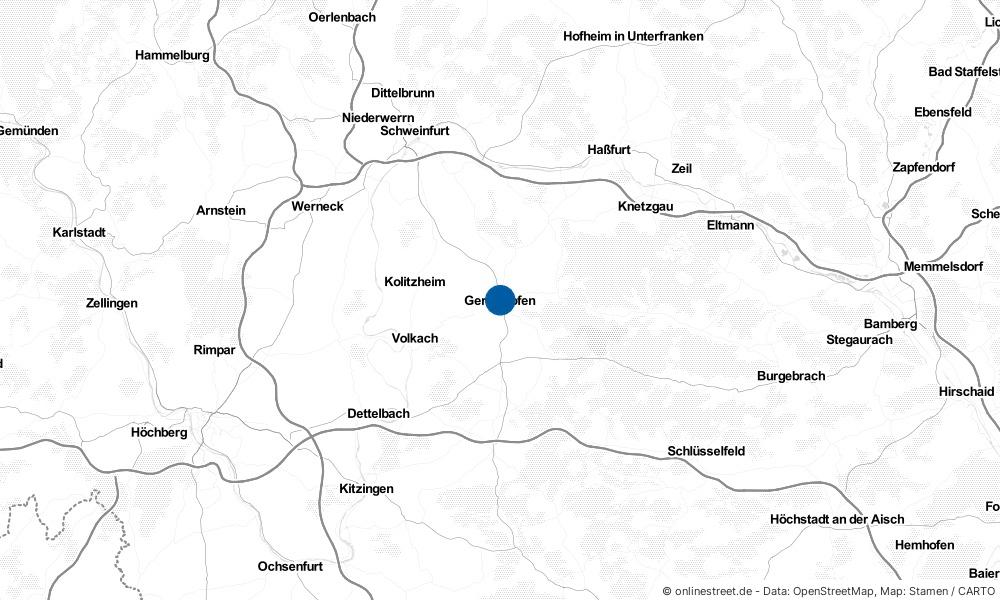 Karte: Wo liegt Gerolzhofen?