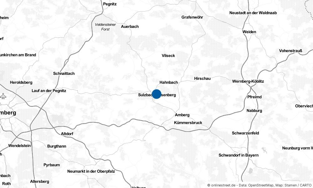 Karte: Wo liegt Sulzbach-Rosenberg?