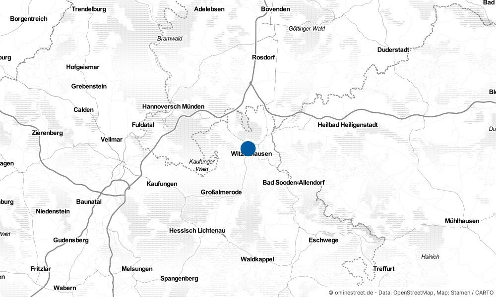 Karte: Wo liegt Witzenhausen?