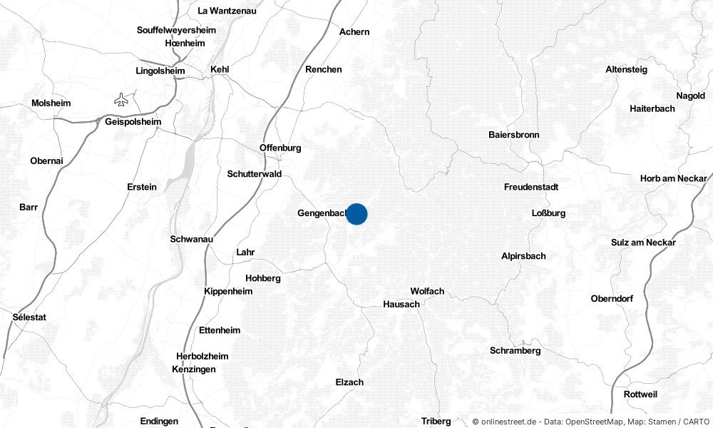 Karte: Wo liegt Nordrach?